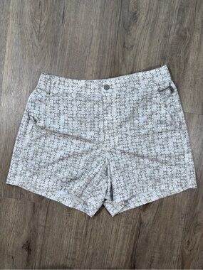 VRST Men's Swim Trunks Grey White Geometric Print Zip Pocket Size S